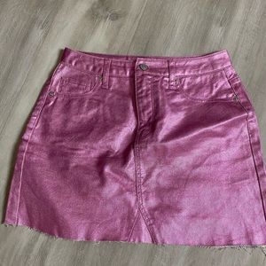 Pink chrome skirt